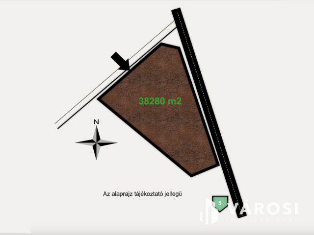 Napelempark kialakításához alkalmas 3,8ha telek