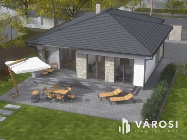 Stílusos otthon nagy terasszal új lakóparkban