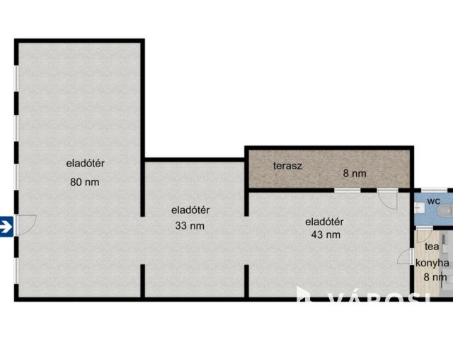 Impozáns üzlethelyiség szeged belvárosában.