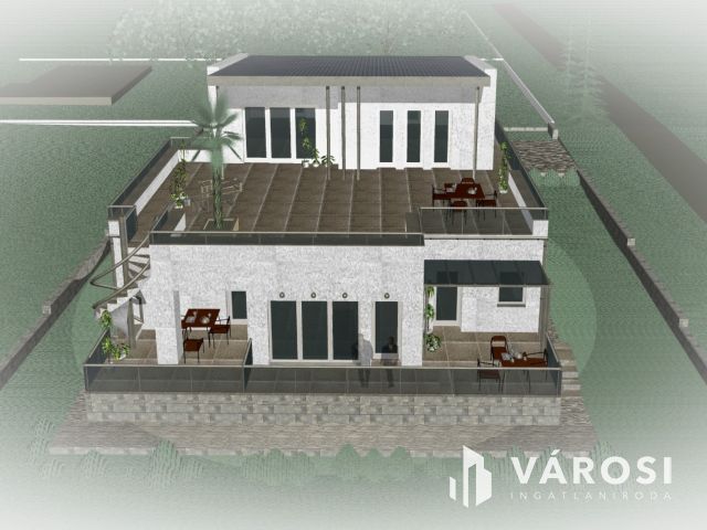 Új építésű ikerház balatoni panorámával