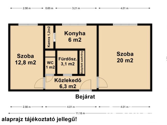 Felújított, két szobás lakás eladó!